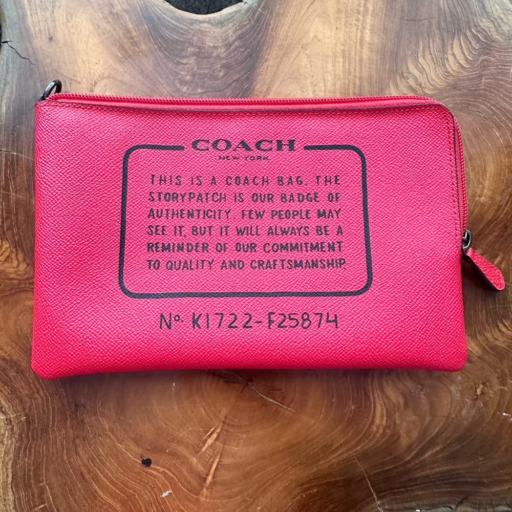 Coach Signature Red Pouch